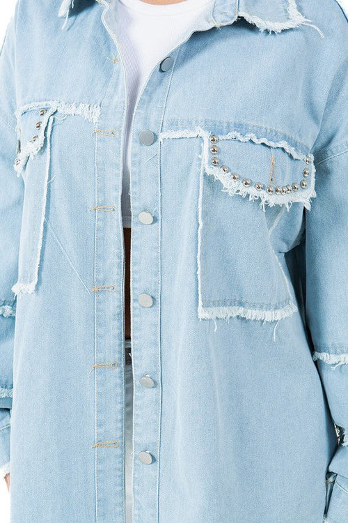 Women Oversized Denim Shirt
