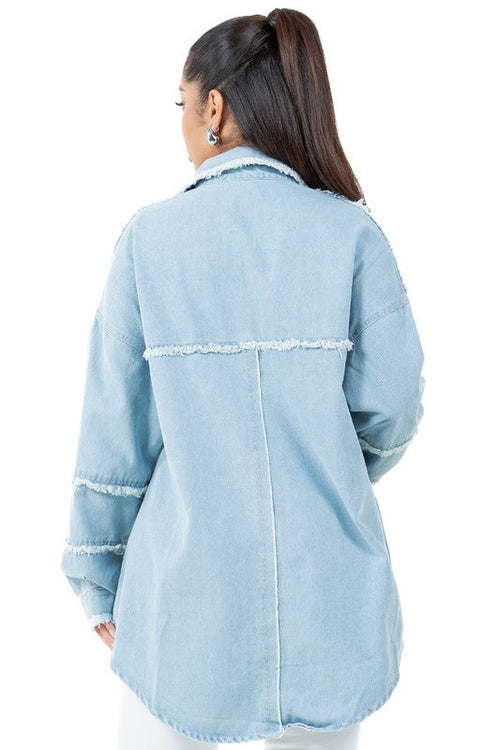 Women Oversized Denim Shirt