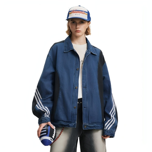 Adidas Loose Denim Jacket Men And Women