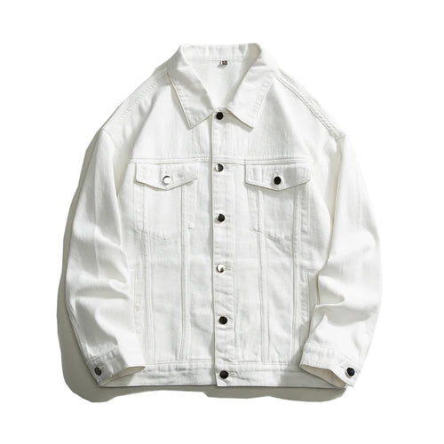 Men's Oversize White Denim Jacket