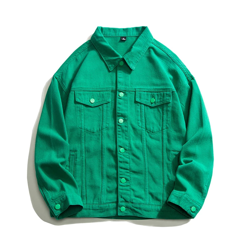 Men's Oversize White Denim Jacket