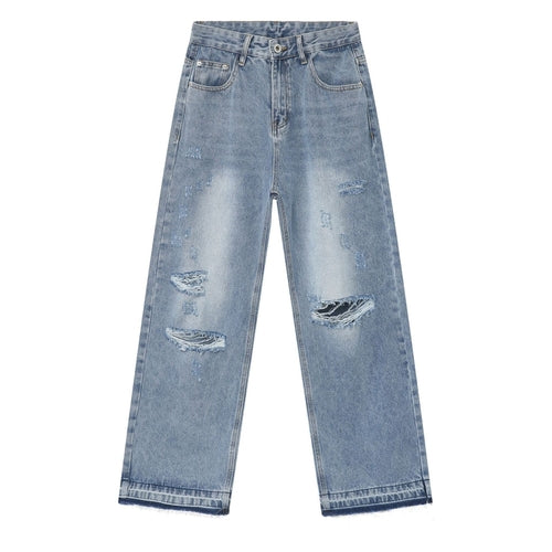 Men’s Ripped Denim Baggy Jeans