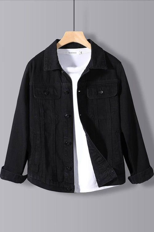 Men's Denim Black DressShirt