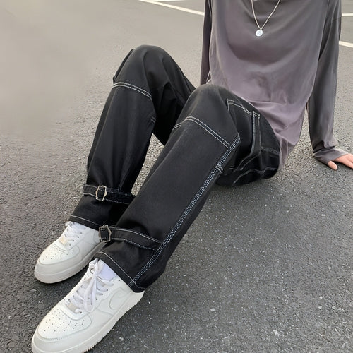 Men Wide Leg Denim Jeans