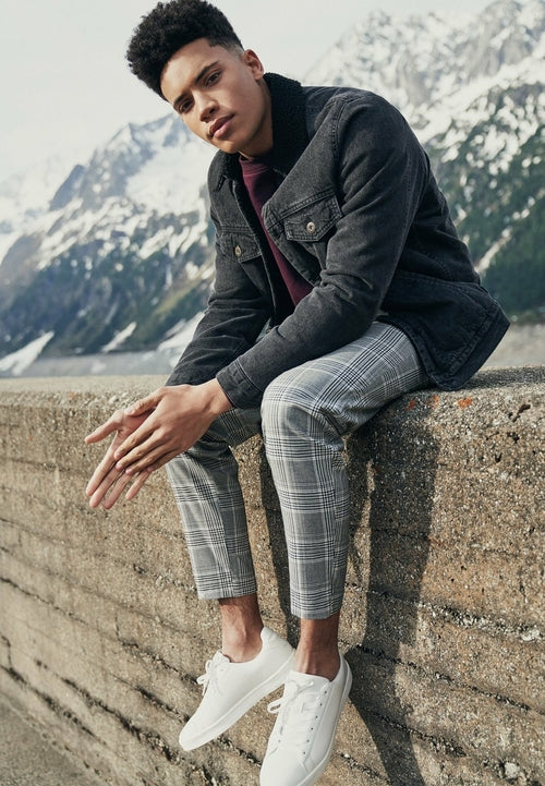 Sherpa Lined Jeans Jacket - Black Wash